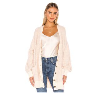 Free People Cream Snow Drop Cardigan